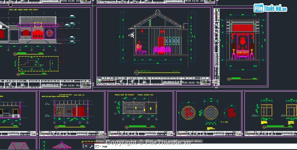 nhà thờ,nhà 3 gian,nhà thờ họ,nhà thờ cad