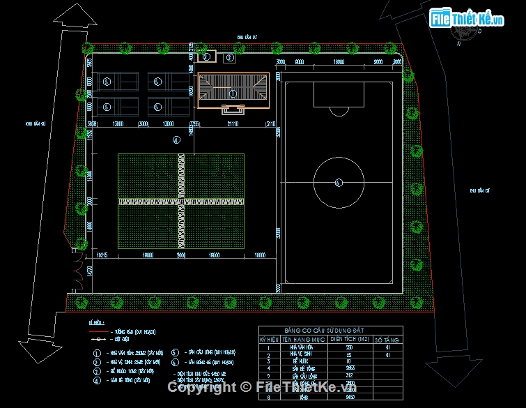 File cad Nhà văn hóa,bản vẽ cad nhà văn hóa,Hồ sơ Nhà văn hóa 9.6x21m,Nhà văn hóa