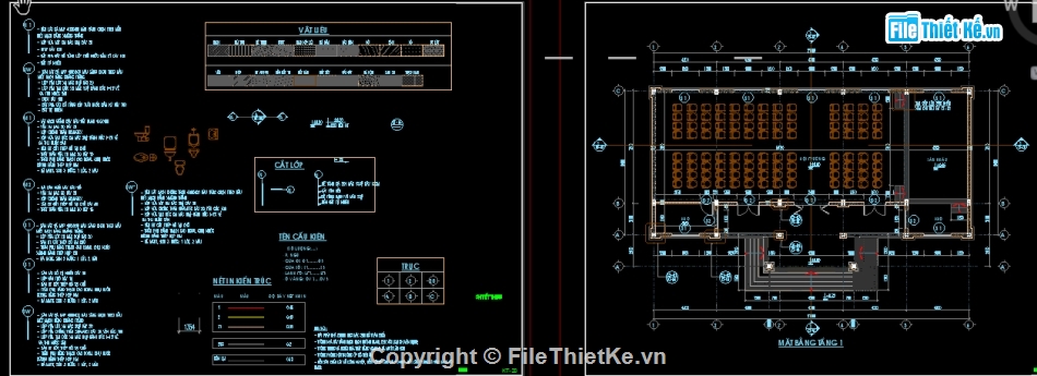 File cad Nhà văn hóa,bản vẽ cad nhà văn hóa,Hồ sơ Nhà văn hóa 9.6x21m,Nhà văn hóa