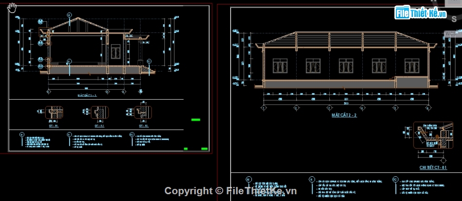 File cad Nhà văn hóa,bản vẽ cad nhà văn hóa,Hồ sơ Nhà văn hóa 9.6x21m,Nhà văn hóa