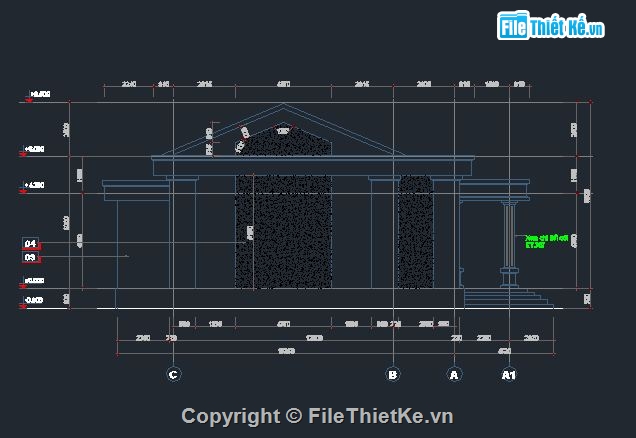 nhà văn hóa,nhà văn hóa xã,nhà văn hóa xã hà dương,bản vẽ cad nhà văn hóa xã ở tây nguyên