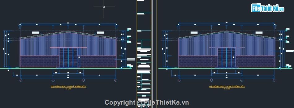 nhà xưởng,File cad nhà xưởng,bản vẽ nhà xưởng