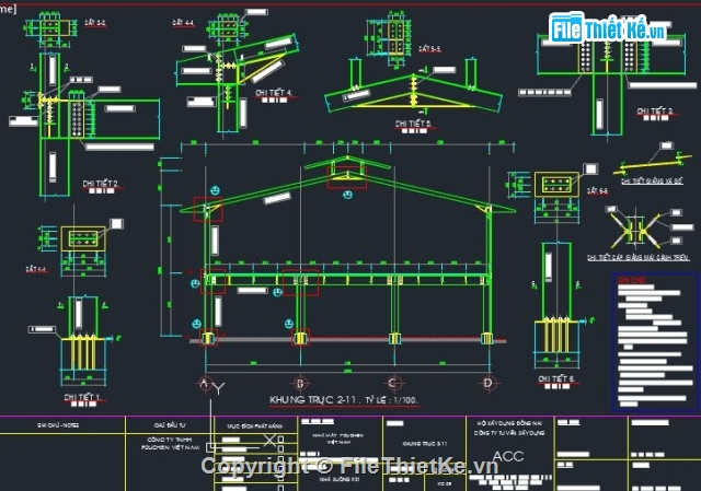 kết cấu nhà xưởng,bản vẽ kết cấu,nhà thép khung zamil,khung zamil,Nhà 2 tầng