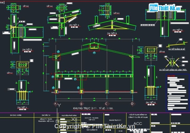 kết cấu nhà xưởng,bản vẽ kết cấu,nhà thép khung zamil,khung zamil,Nhà 2 tầng