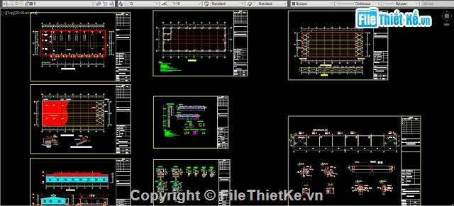 kết cấu kiến trúc,thiết kế cad xưởng ô tô,Nhà xưởng ôtô,ô tô