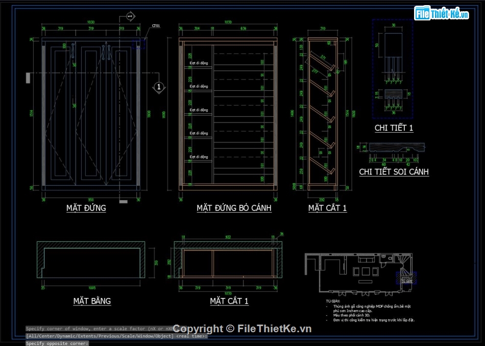 chi tiết nội thất,nội thất phòng bếp,cad nội thất