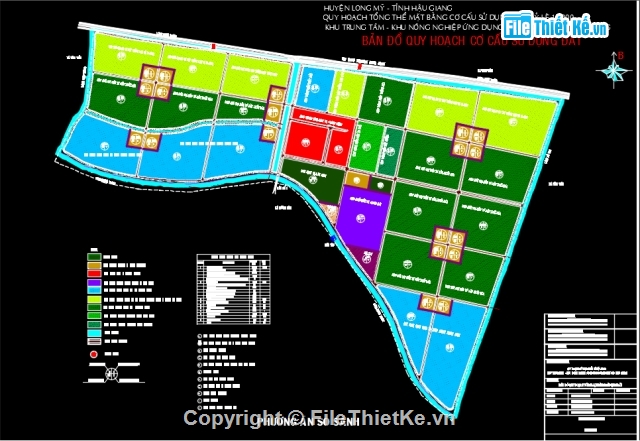 QUY HOẠCH CƠ CẤU SỬ DỤNG ĐẤT,FILE CAD QUY HOẠCH,KHU NÔNG NGHIỆP CÔNG NGHỆ CAO