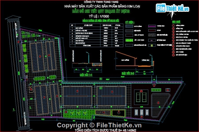 File Auto cad,quy hoạch nhà máy,nhà máy tungyang Hải Dương