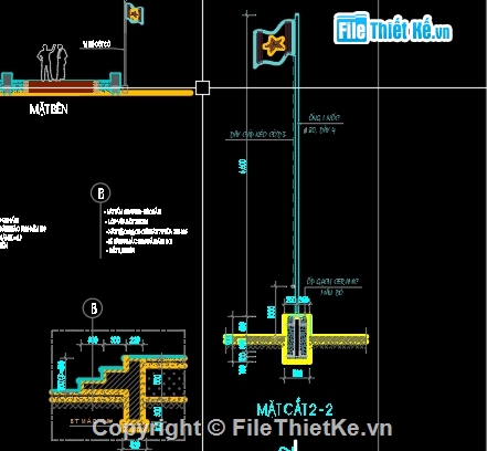 Sân khấu trường học,sân khấu cột cờ,Sân khấu cột cờ trường học