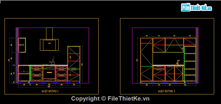 File cad,tủ bếp,file cad bếp,cad tủ bếp