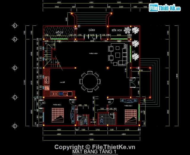 biệt thự 2 tầng,cad biệt thự,biệt thự sketchup,kiến trúc biệt thự 2 tầng