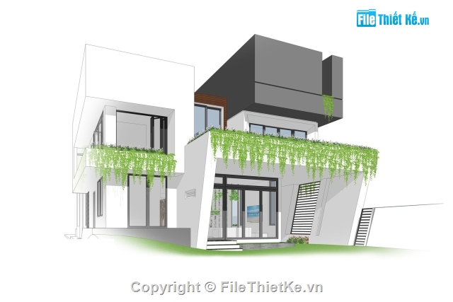 biệt thự phố 2 tầng,biệt thự phố,biệt thự 2 tầng,cad biệt thự