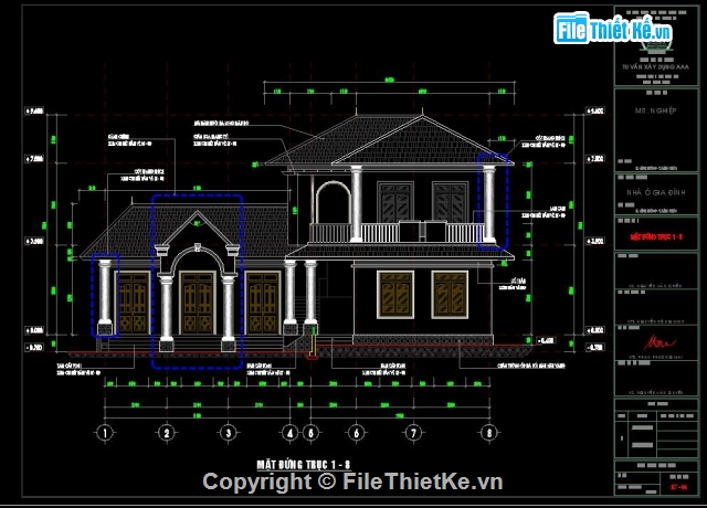 nhà biệt thự,biệt thự 2 tầng,2 tầng 16.8x17.3m,biệt thự tân cổ điển 2 tầng