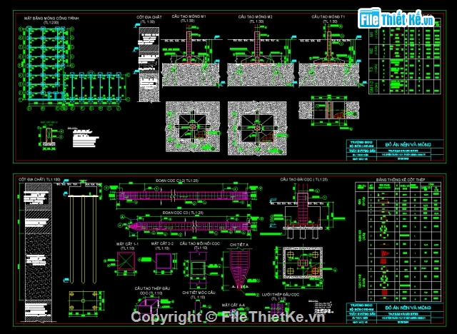 Đồ án nền móng,Đồ án thép,Đồ án môn học,đồ án btct