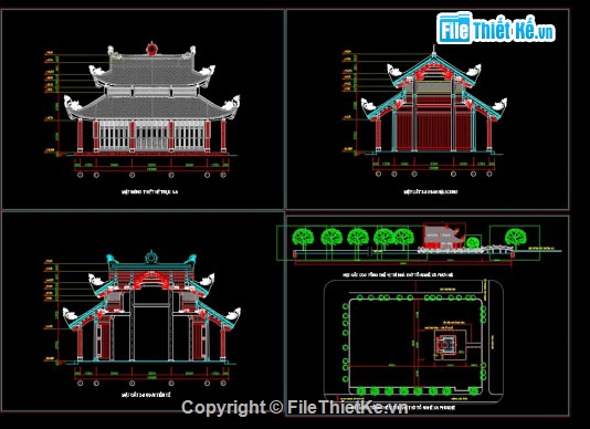 đình chùa,file đình chùa,cad đình chùa