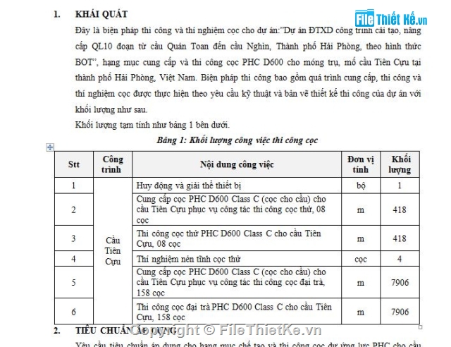 thi công cọc,mố trụ cầu,móng cọc,thi công móng,thi công cọc PHC D600
