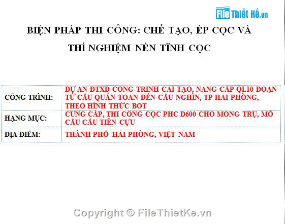 thi công cọc,mố trụ cầu,móng cọc,thi công móng,thi công cọc PHC D600