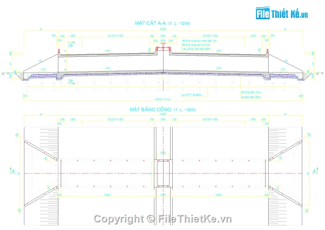 chi tiết cống hộp 4x6m,cống hộp 4x6,thiết kế cống hộp,bản vẽ cống hộp