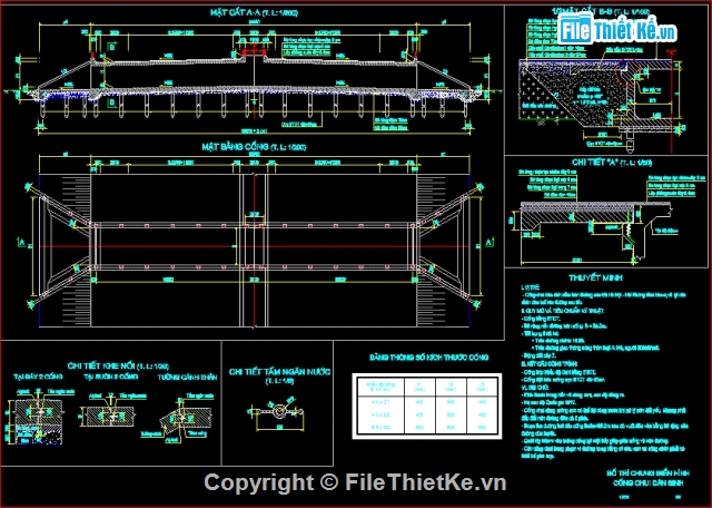 chi tiết cống hộp 4x6m,cống hộp 4x6,thiết kế cống hộp,bản vẽ cống hộp