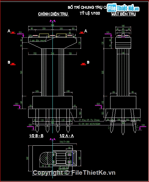 bản vẽ thi công cầu,cầu trường định-Đà nẵng,bản vẽ cầu,thiết kế cầu Trường Định