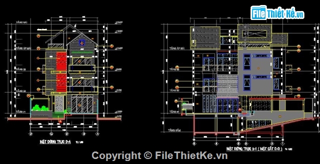 điện nước biệt thự,biệt thự 4 tầng,nhà 4 tầng mái thái