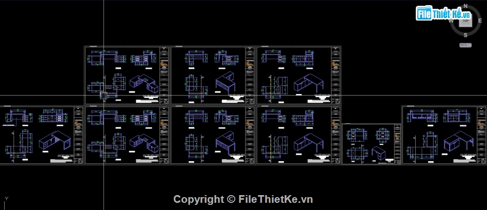 File cad các loại tủ,File cad các bàn làm việc,file cad tủ,file cad đồ nội thất