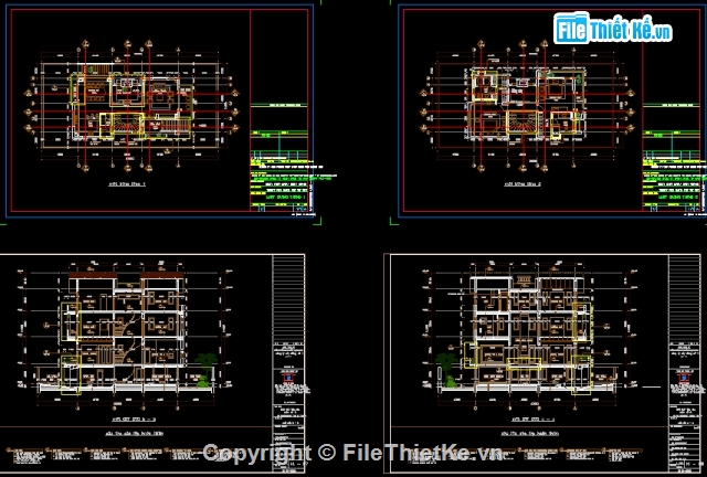 biệt thự hiện đại,File cad thiết kế,cơ sở biệt thự hiện đại,mẫu nhà 4 tầng