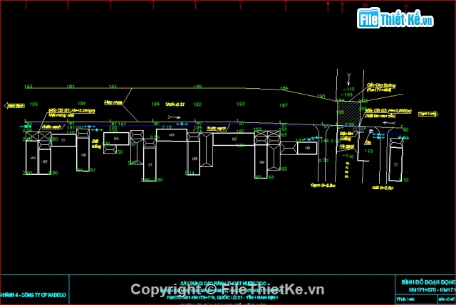 thiết kế Cống dọc,bản vẽ cống,Cống dọc trên QL 21