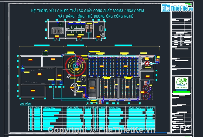 File cad,File thiết kế,thi công,mặt bằng,xử lý nước,File cad thiết kế