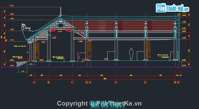 thiết kế chùa,đền thờ,bản vẽ đền thờ,đền chùa,bản vẽ kiến trúc đền thờ