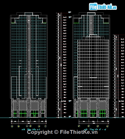 File cad thiết kế,nhà ở cao tầng,chung cư cao tầng