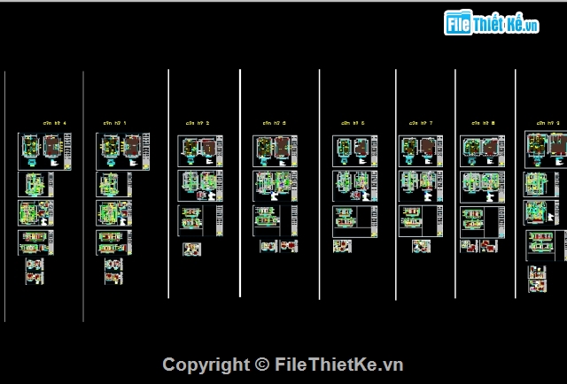 File cad thiết kế,nhà ở cao tầng,chung cư cao tầng