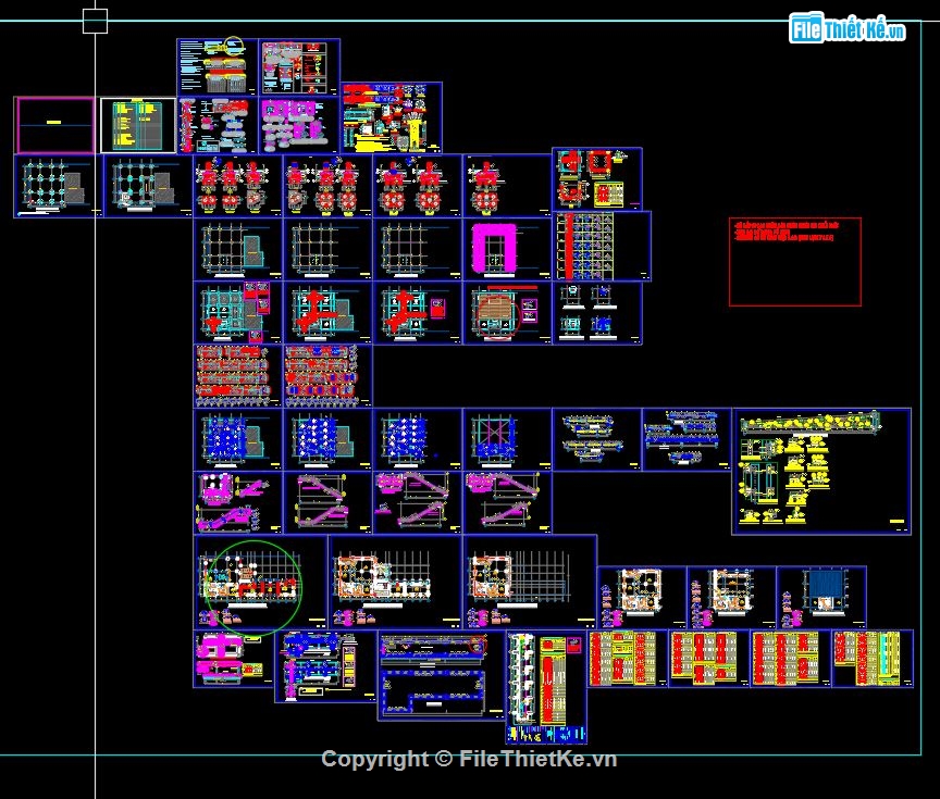 Autocad trụ sở làm việc,Thiết kế trụ sở làm việc,Cad trụ sở làm việc 16x18.5m,Bản vẽ trụ sở làm việc