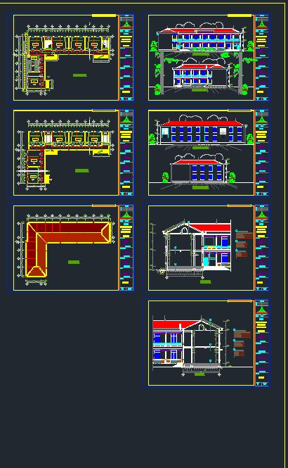 File cad,Thiết kế kiến trúc,trường học,Thiết kế trường học,kết cấu,kết cấu lớp học