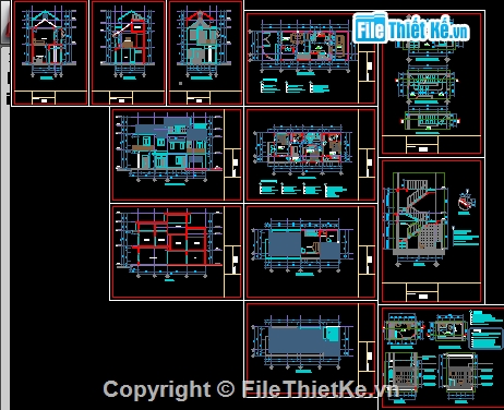 nhà mặt phố,nhà phố 2 mặt tiền,nhà 2 mặt tiền,file cad kiến trúc,thiết kế nhà,nhà phố 6x18m