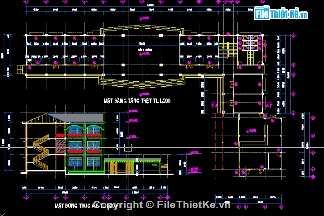 trường,trường học,kiến trúc trường học,file cad trường,vẽ trường học,bản vẽ trường học