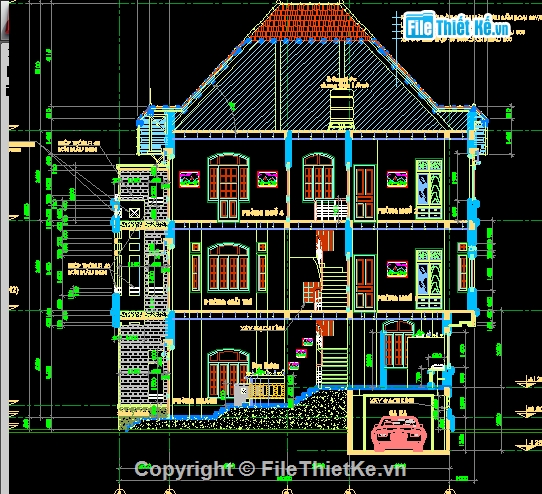 kiến trúc biệt thự,kiến trúc biệt thự 8x13.5m,thiết kế mẫu biệt thự,biệt thự phong cách châu âu,thiế kế biệt thự châu âu,biệt thự châu âu