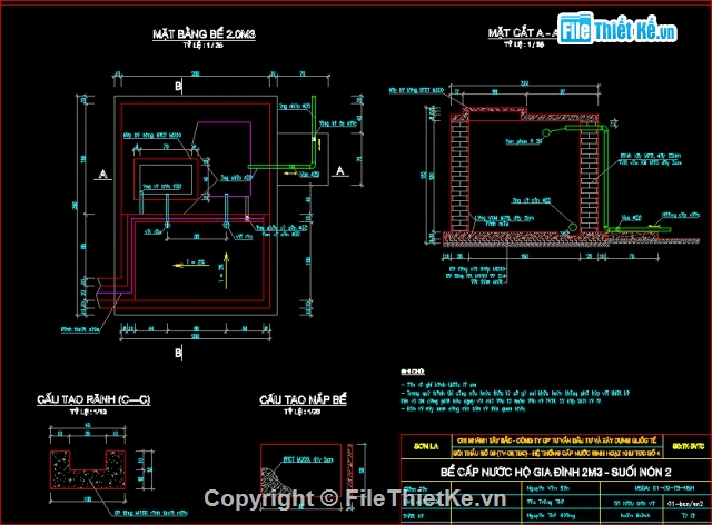 thiết kế công trình,cấp nước miền núi.,công trình cấp nước,bản vẽ công trình cấp nước