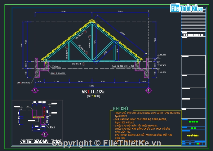nhà 2 tầng mái ngói,nhà phố 2 tâng,nhà phố 5x20m,file cad nhà phố 2 tầng