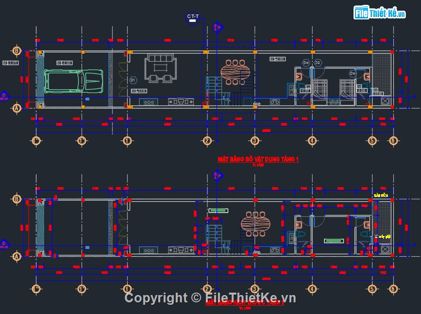 nhà phố 3 tầng,file cad nhà phố 3 tầng,nhà phố 3 tầng tân cổ điển