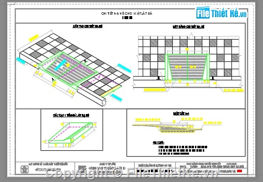 vỉa hè,cad vỉa hè,file cad vỉa hè