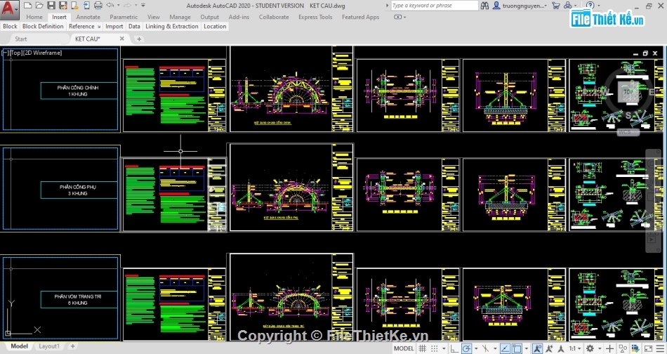 Bản vẽ cad cổng vòm,bản vẽ cổng vòm,File cad cổng vòm,Cad cổng vòm,Hồ sơ cổng vòm,cổng chào chợ đêm sơn trà