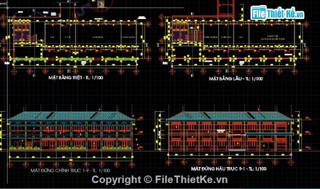 File cad mẫu các trường học,Bản vẽ trường học,mẫu bản vẽ trường học,9 mẫu cad trường học,trường mẫu giáo,cad trường học