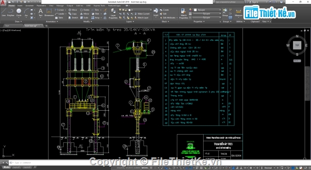 Trạm biến áp,file cad trạm biến áp,trạm biến áp điện