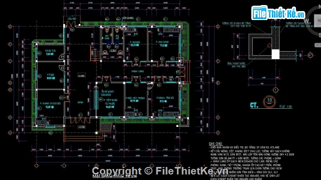 trạm y tế 2 tầng,trạm y tế,Cad trạm y tế