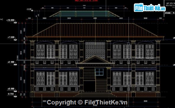 trường học 2 tầng,file cad trường học 2 tầng,autocad trường học,trường học file cad