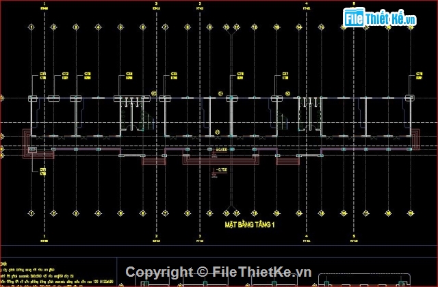 kiến trúc 3 tầng,kết cấu trường tiểu học 3 tầng,bản vẽ trừơng học 3 tầng