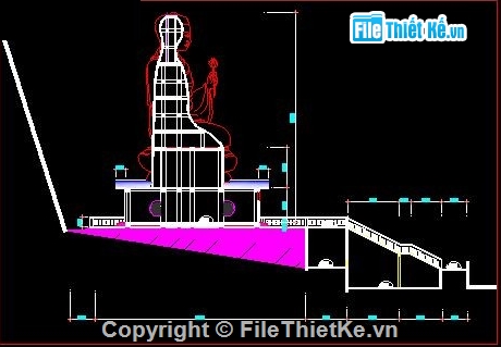 CAD Tượng Phật Thích Ca,Tượng Phật Thích Ca,Bản vẽ tượng phật