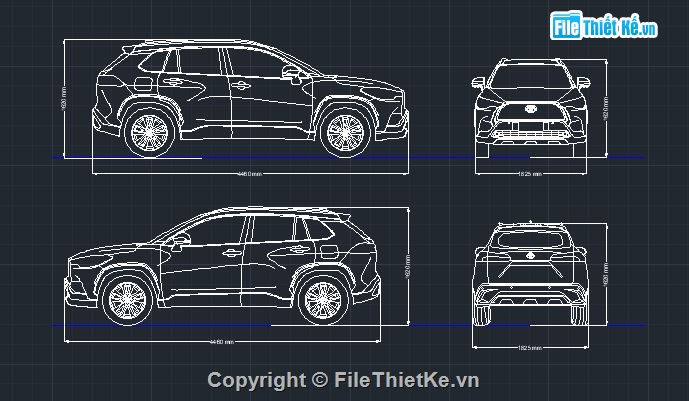 tuyến hình xe ô tô,Toyota Corolla Cross,bản vẽ tuyến hình