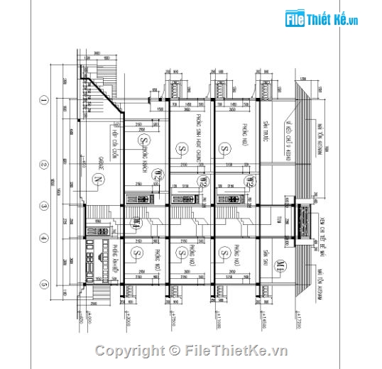 Bản vẽ nhà phố,nhà phố 5 tầng,nhà kích thước 4 x 16m